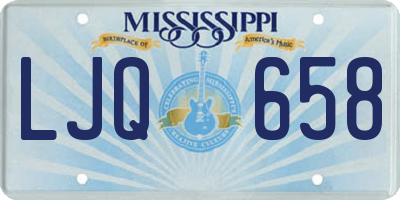 MS license plate LJQ658