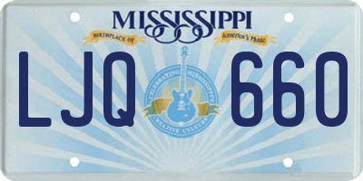 MS license plate LJQ660