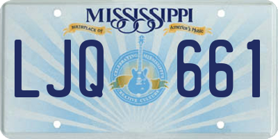MS license plate LJQ661