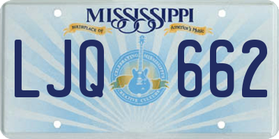 MS license plate LJQ662