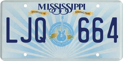 MS license plate LJQ664
