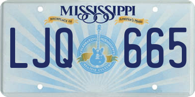 MS license plate LJQ665