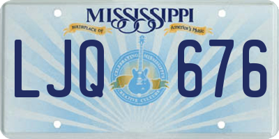 MS license plate LJQ676
