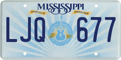MS license plate LJQ677