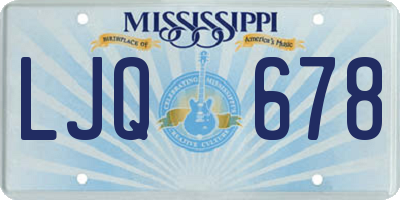 MS license plate LJQ678