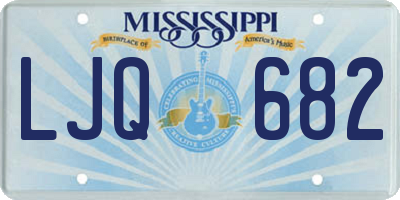 MS license plate LJQ682