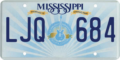 MS license plate LJQ684