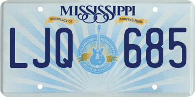 MS license plate LJQ685