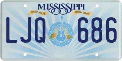 MS license plate LJQ686
