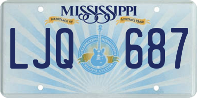 MS license plate LJQ687