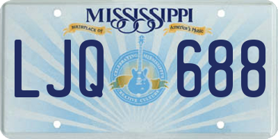 MS license plate LJQ688