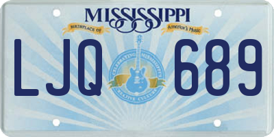 MS license plate LJQ689