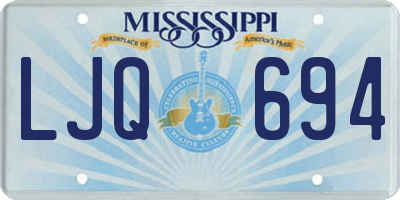 MS license plate LJQ694