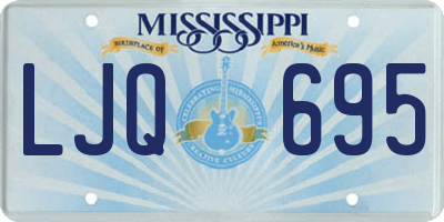 MS license plate LJQ695