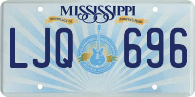 MS license plate LJQ696