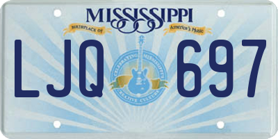 MS license plate LJQ697