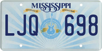 MS license plate LJQ698