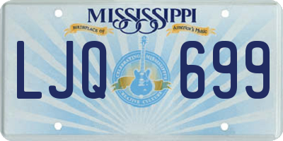 MS license plate LJQ699