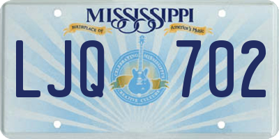 MS license plate LJQ702