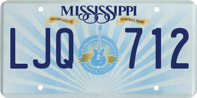 MS license plate LJQ712