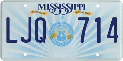 MS license plate LJQ714