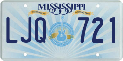 MS license plate LJQ721