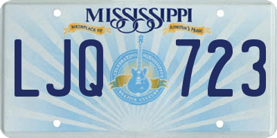 MS license plate LJQ723