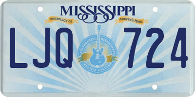 MS license plate LJQ724