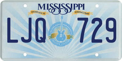 MS license plate LJQ729