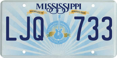 MS license plate LJQ733
