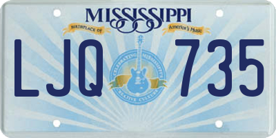 MS license plate LJQ735