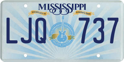 MS license plate LJQ737