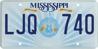 MS license plate LJQ740