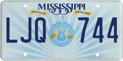 MS license plate LJQ744