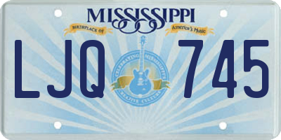MS license plate LJQ745