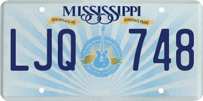 MS license plate LJQ748