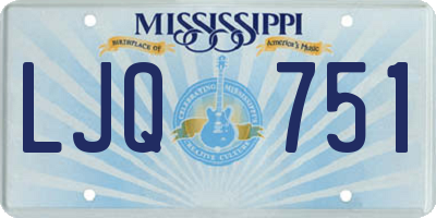 MS license plate LJQ751