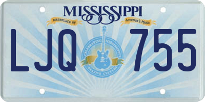 MS license plate LJQ755