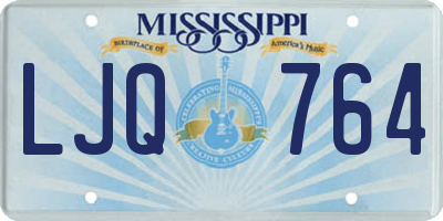 MS license plate LJQ764