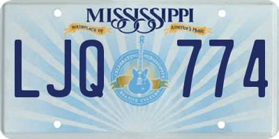 MS license plate LJQ774
