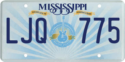 MS license plate LJQ775