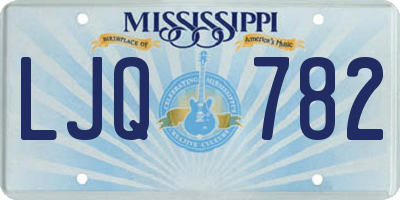MS license plate LJQ782