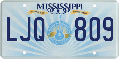MS license plate LJQ809