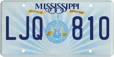 MS license plate LJQ810