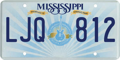 MS license plate LJQ812