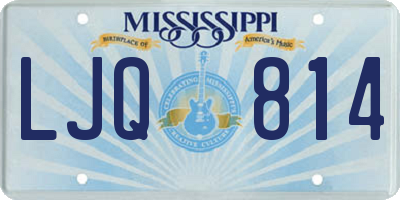 MS license plate LJQ814