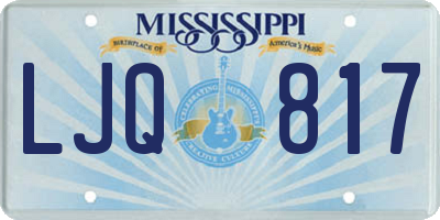 MS license plate LJQ817