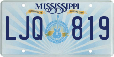 MS license plate LJQ819