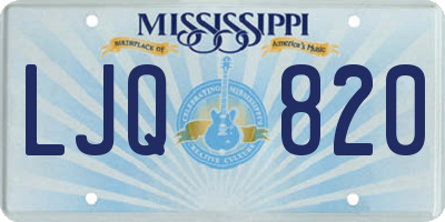 MS license plate LJQ820