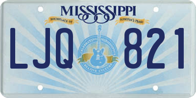 MS license plate LJQ821